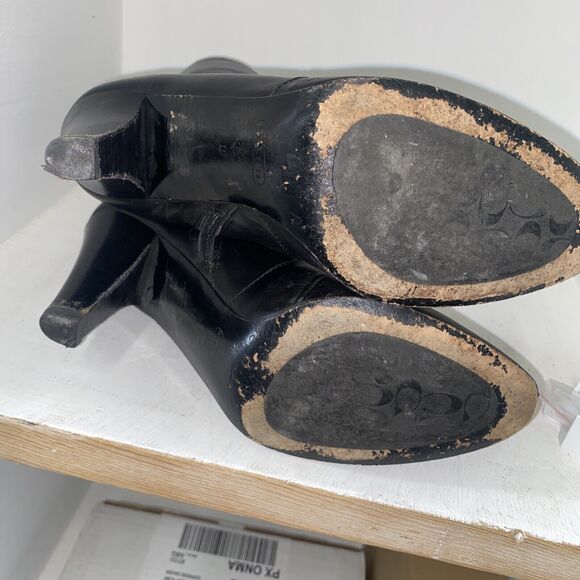Coach Black Melinda Heeled Boots - Size Women's 8.5 - Picture 6 of 10
